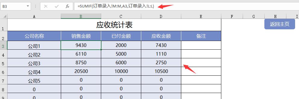 全自动Excel销售管理套表，完整函数管理，订单收款查统随心做