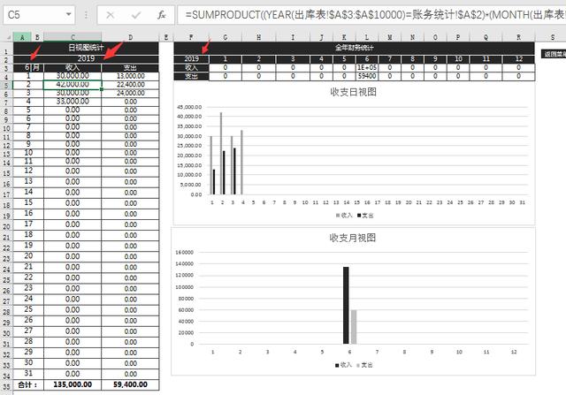 Excel弹窗金进销存系统，全自动库存，收付款汇总全函数完成