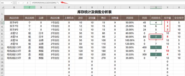 Excel进销存管理系统，利润统计，库存查询全函数自动生成